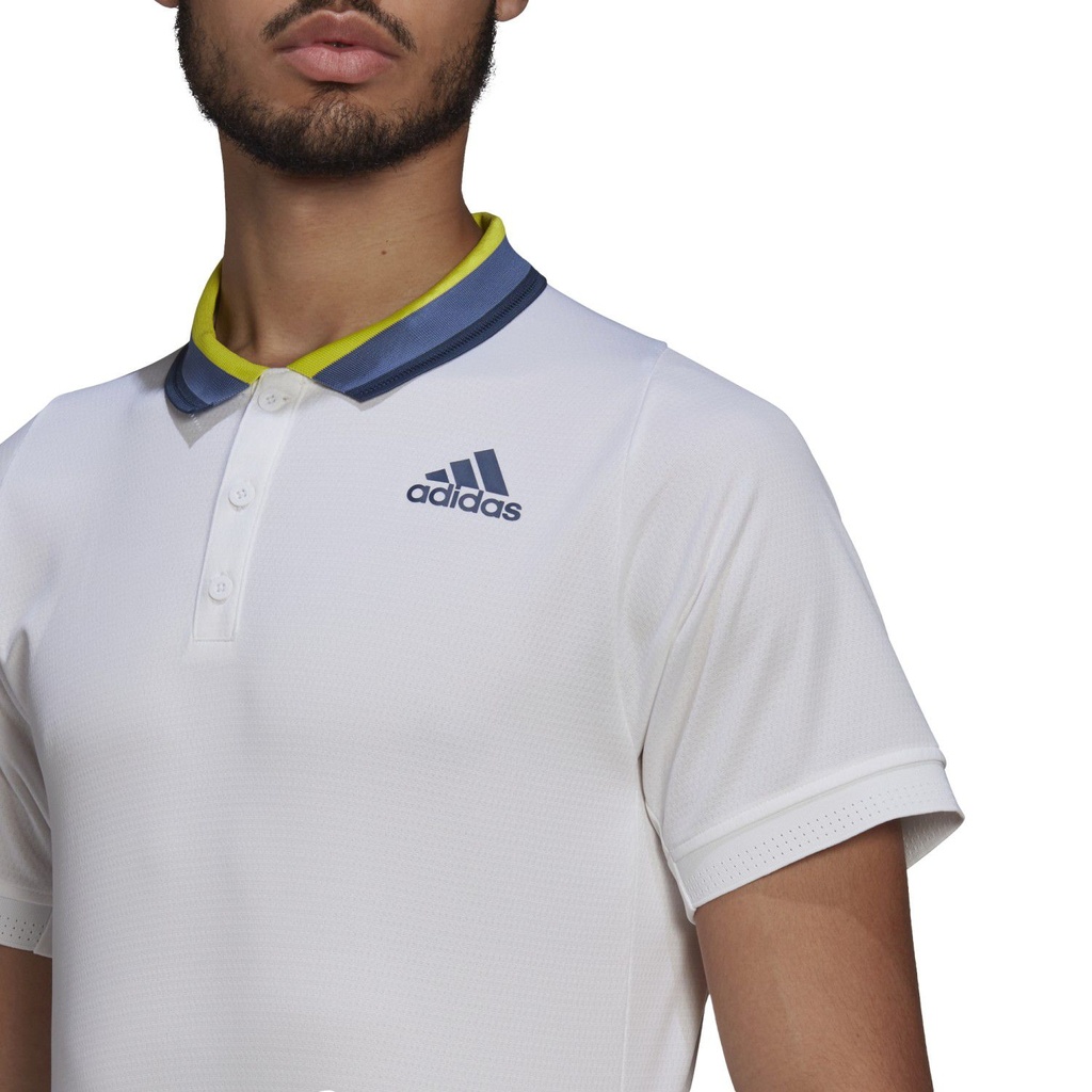 POLO FLFT PB HR WHITE/CREW NAVY