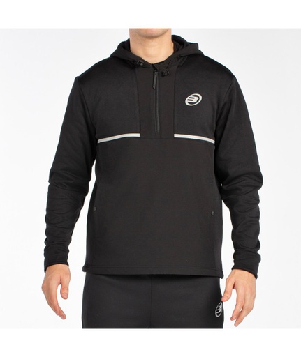 SUDADERA BULLPADEL BUZAS NEGRO